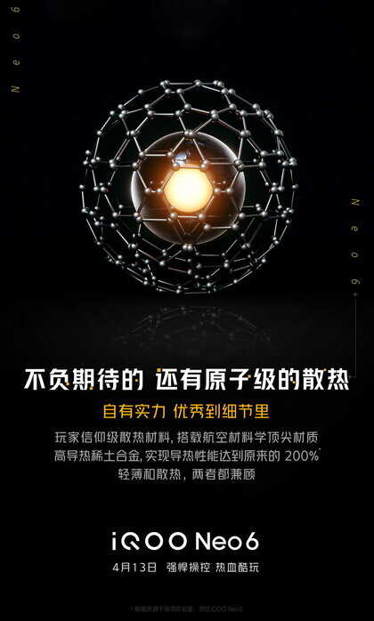 超大散热面积加持,iQOO Neo6性能或有更优表现