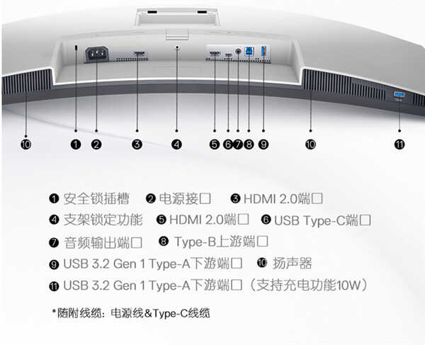 准4K+100Hz高刷!戴尔S3423DWC曲面带鱼屏显示器今日开售:3499元