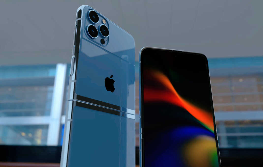 iPhone14Flip渲染图:7英寸翻转屏+M1芯片,售价可能突破五位数