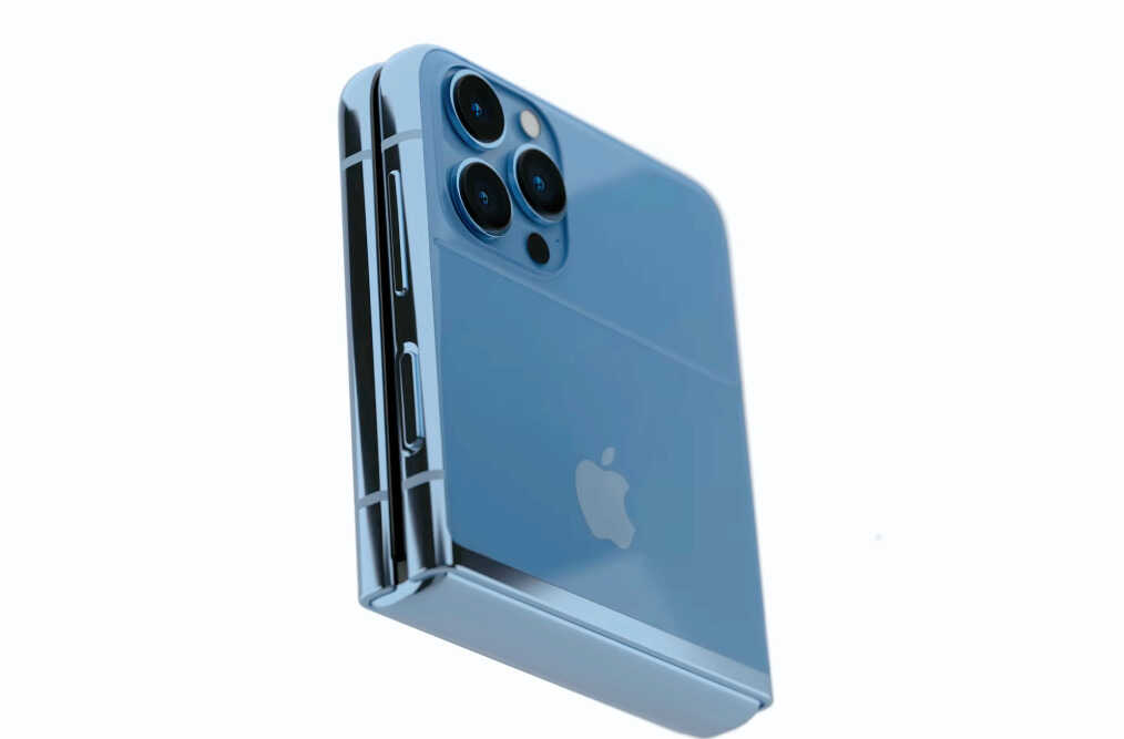 iPhone14Flip渲染图:7英寸翻转屏+M1芯片,售价可能突破五位数