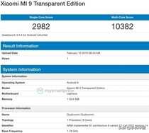 小米9透明尊享版跑分曝光 骁龙855+12GB性能如何？