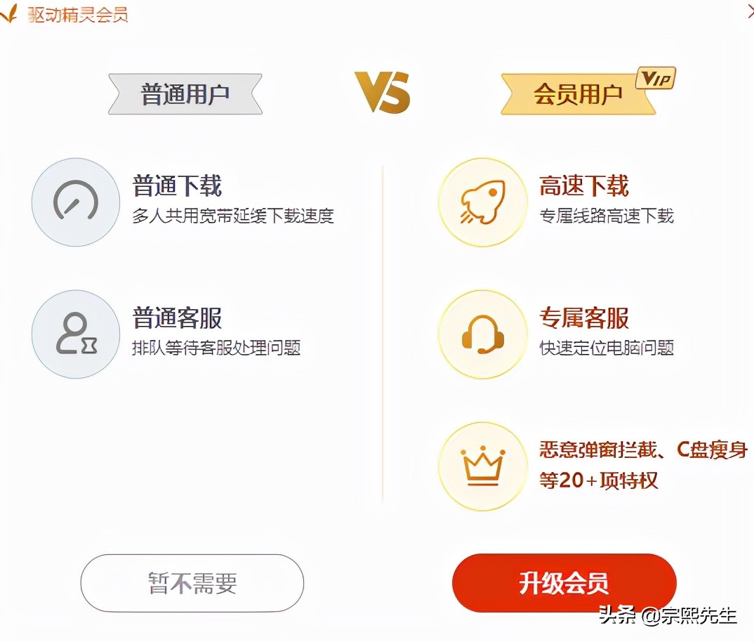 驱动精灵又玩新套路,需开通会员方可全速下载