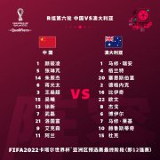 国足对阵澳大利亚:4归化同时首发