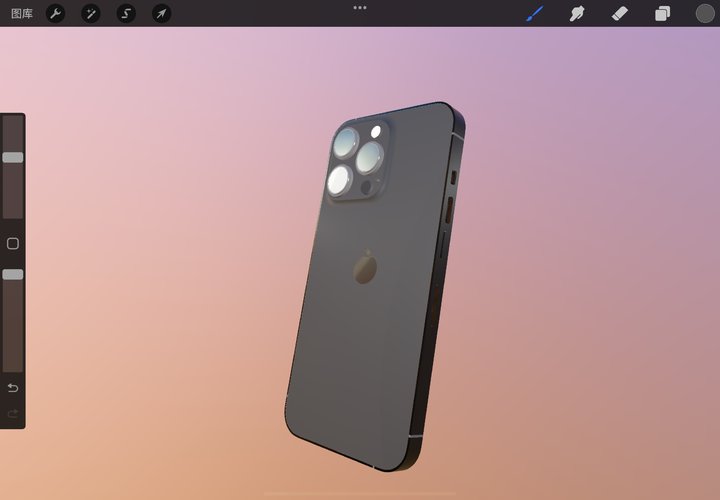 iPad 最佳绘图 App 更新了,我用它画了个 iPhone 13 Pro Max