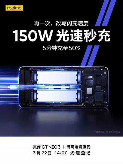 realme真我GT Neo3被誉为杨幂充电最快的手机?首发150W闪充成关键