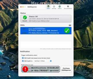 SSD固态硬盘检测工具:SSDReporter mac版