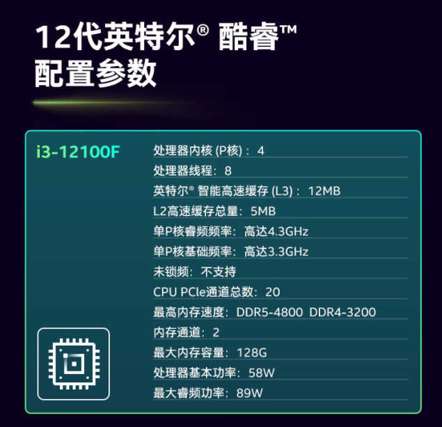 十二代酷睿i3上架:优秀的入门装机选择