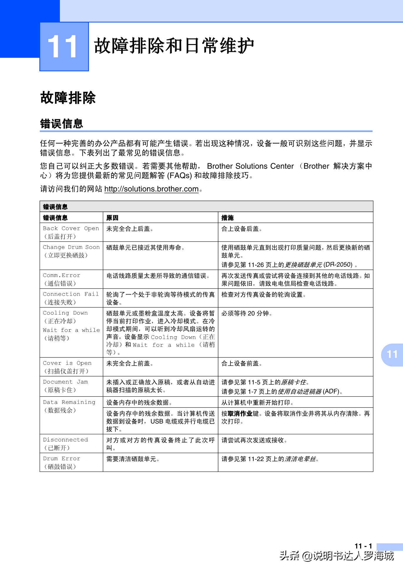 办公打印|兄弟多功能打印机MFC-7420说明书
