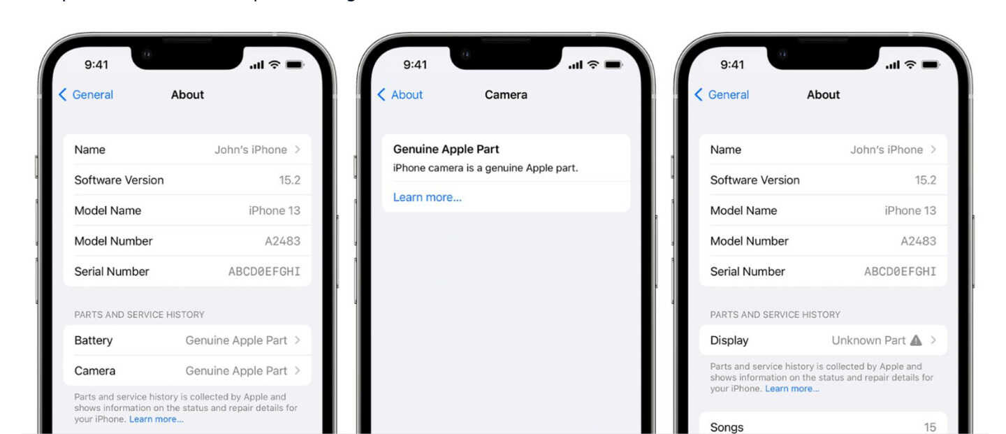 苹果 iOS 15.2 新功能：可查看 iPhone 维修零部件是否是正品