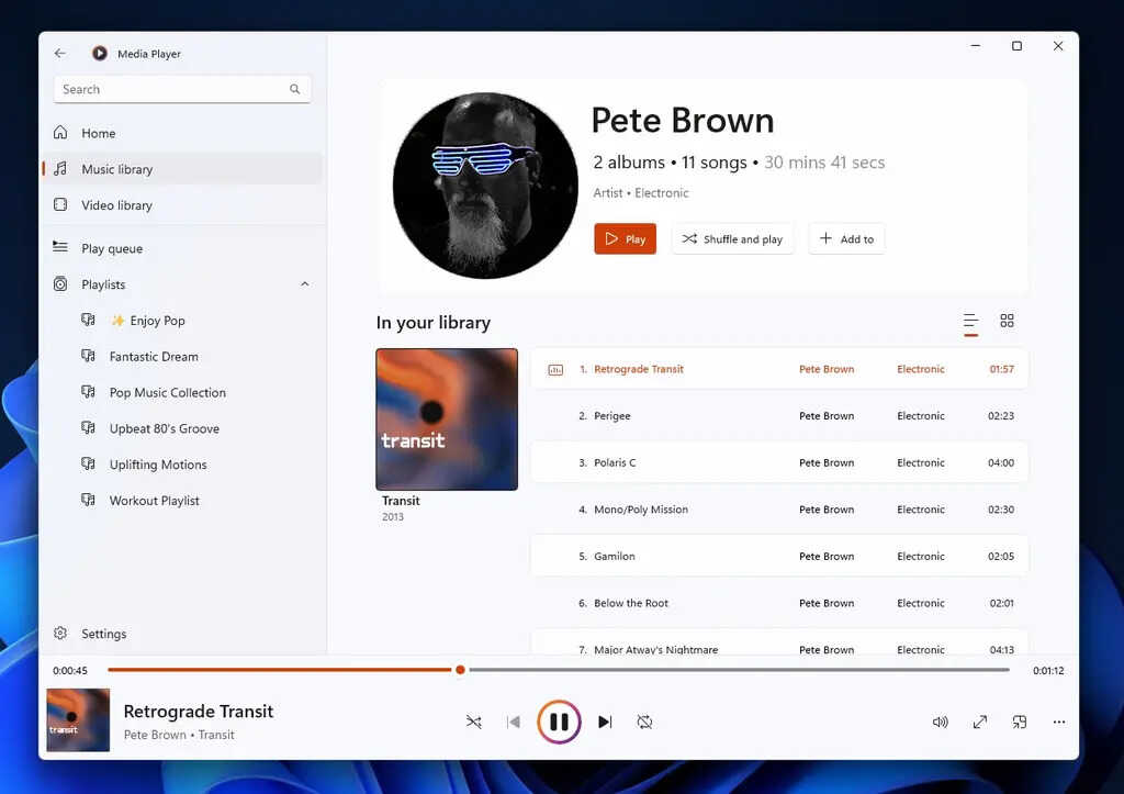 Windows Media Player新功能:引入专辑细节视图