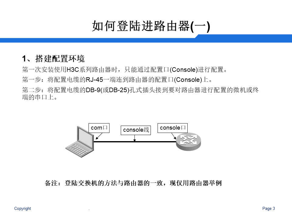 H3C-交换机基本调试步骤