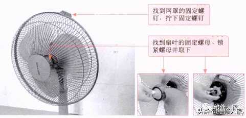 电风扇的拆装操作方法