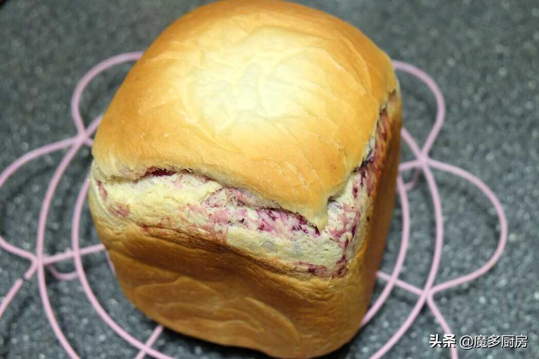 做面包只要一台面包机,多图详解面包制作,低糖无油配方真不错