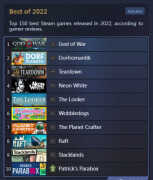 steam游戏排行榜前十名2022（Steam 2022十佳游戏榜单）