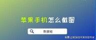 苹果怎么截屏最简单的方法（苹果手机快速截图教程）