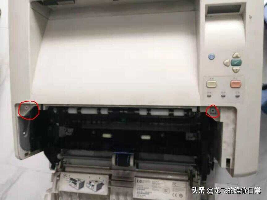 HP 5200打印机,纸张连续进纸,导致卡纸,分享下拆机和维修方法