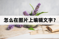 在图片上怎么添加文字（在图片上编辑文字方法大分享）