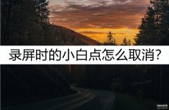 oppo录屏结束后白点还在怎么取消(录屏时的小白点取消方法)