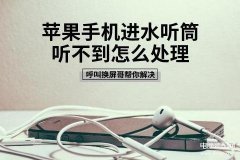 苹果听筒进水了有杂音怎么办(苹果手机进水听筒听不到解决方法)