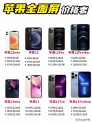 苹果手机所有型号价格表大全（iPhone手机报价解析）