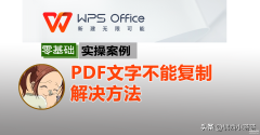 pdf中的文字不能复制怎么办（WPS打开PDF不能复制文字的解决办法）