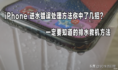 苹果手机扬声器进水了怎么办（iPhone手机进水急救方法）
