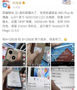 荣耀畅玩30手机参数配置详情（荣耀畅玩30 5000mAh电池+骁龙480plus处理器）