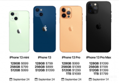 苹果13价格128g大概得多少钱（iPhone13全系列的售价）