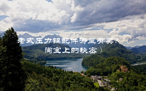 老式压力锅配件哪里有卖？（淘宝上的秘密）