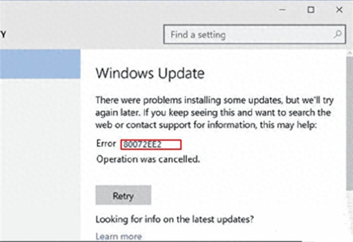 windows错误代码0x80072EE2?win10系统更新错误问题的处理方法