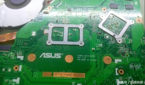华硕X550CC REV 2.0裸板不开机故障维修