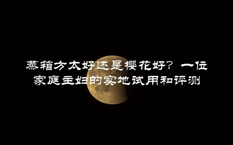 蒸箱方太好还是樱花好？一位家庭主妇的实地试用和评测