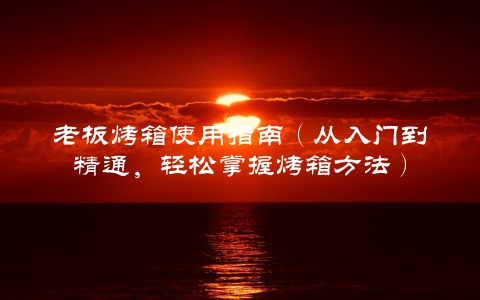老板烤箱使用指南（从入门到精通，轻松掌握烤箱方法）