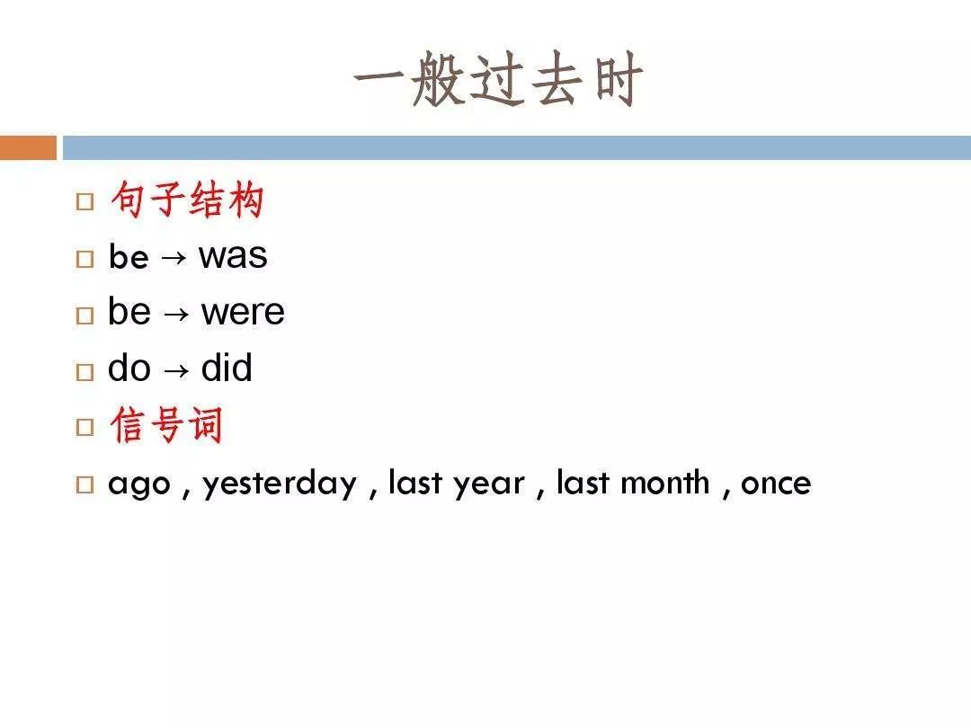 一般过去时用法