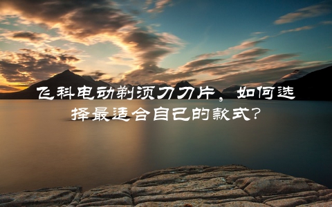 飞科电动剃须刀刀片，如何选择最适合自己的款式？