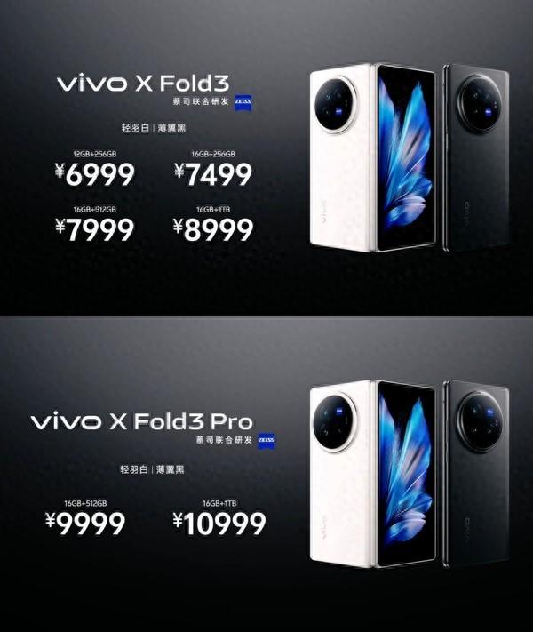 vivo X Fold3系列参数对比:差价2000元你会怎么选