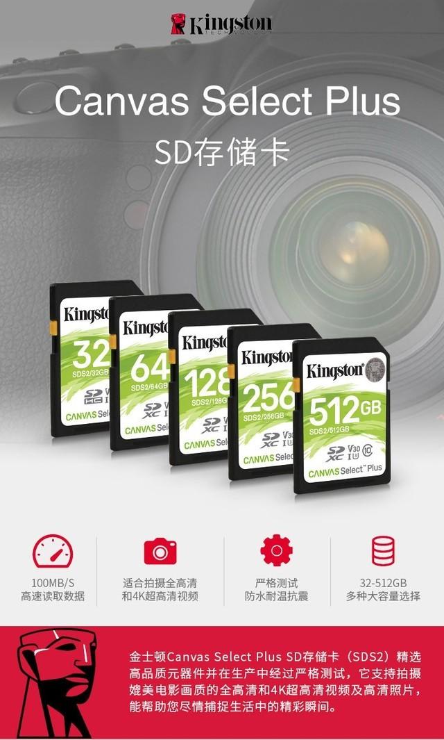 金士顿SDS2存储卡109.9秒杀