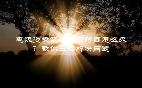电饭煲煮饭不显示时间怎么办？教你三招解决问题