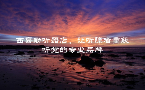 西嘉助听器店，让听障者重获听觉的专业品牌