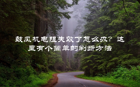 鼓风机电阻失效了怎么办？这里有个简单的判断方法