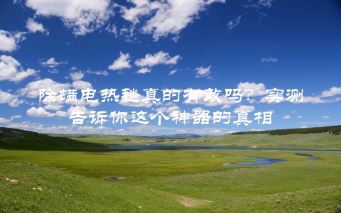 除螨电热毯真的有效吗？实测告诉你这个神器的真相