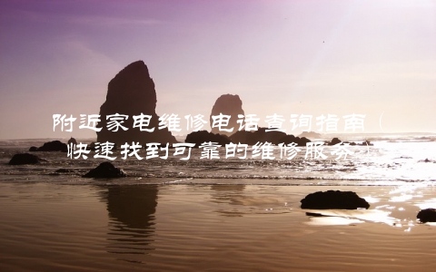 附近家电维修电话查询指南（快速找到可靠的维修服务）