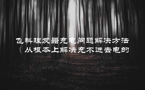 飞科理发器充电问题解决方法（从根本上解决充不进去电的烦恼）