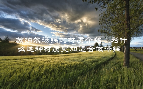 苏泊尔汤锅的材质介绍（为什么这种材质更加适合做汤锅）