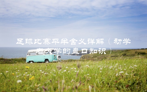 足球比赛平半含义详解（初学者必学的盘口知识）