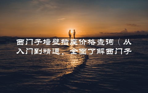 西门子墙壁插座价格查询（从入门到精通，全面了解西门子插座的价格走势）