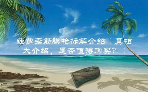菠萝君筋膜枪拆解介绍（真相大介绍，是否值得购买？）