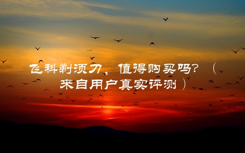 飞科剃须刀，值得购买吗？（来自用户真实评测）