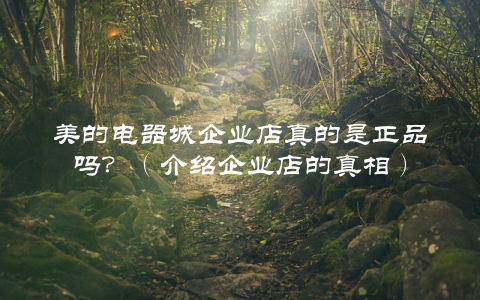 美的电器城企业店真的是正品吗？（介绍企业店的真相）