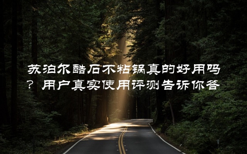 苏泊尔酷石不粘锅真的好用吗？用户真实使用评测告诉你答案